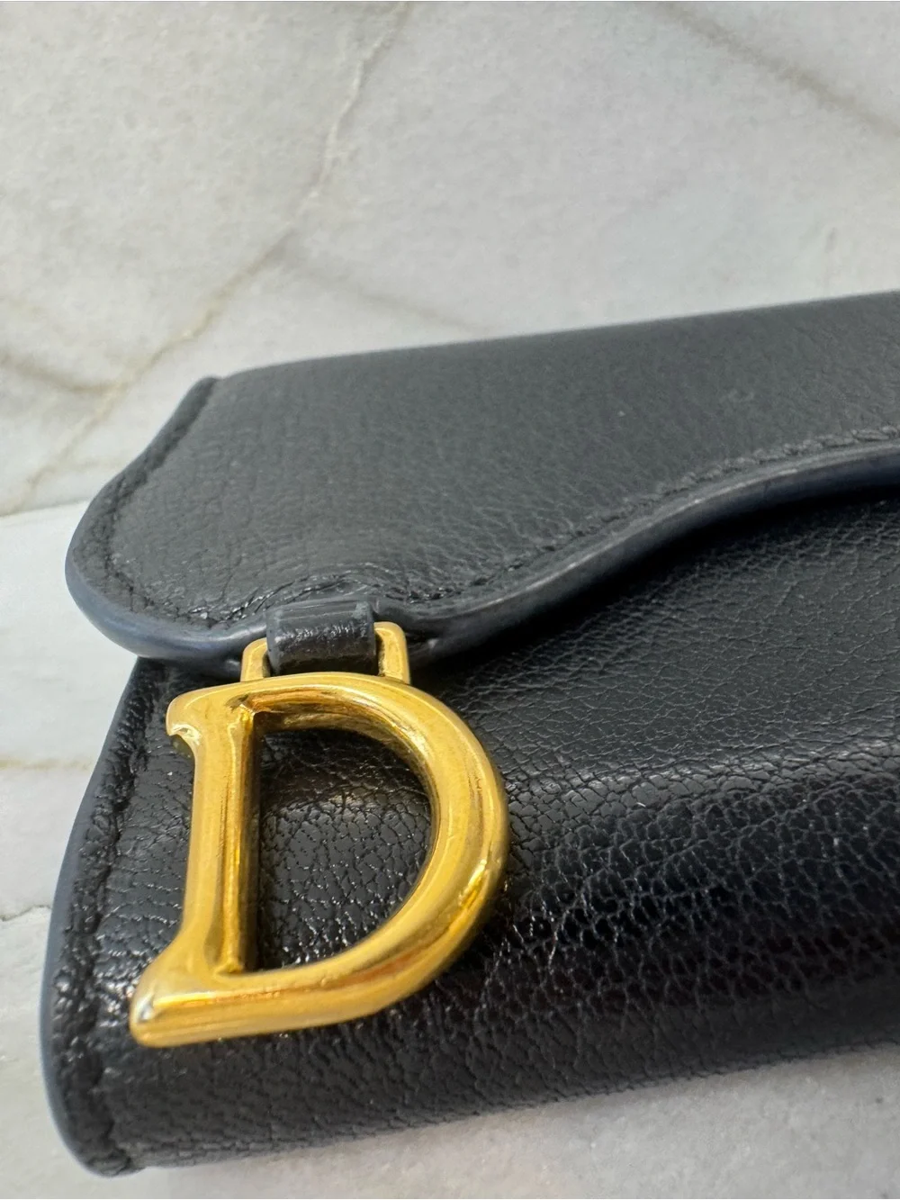 Christian Dior Lotus Saddle Trifold Compact Wallet